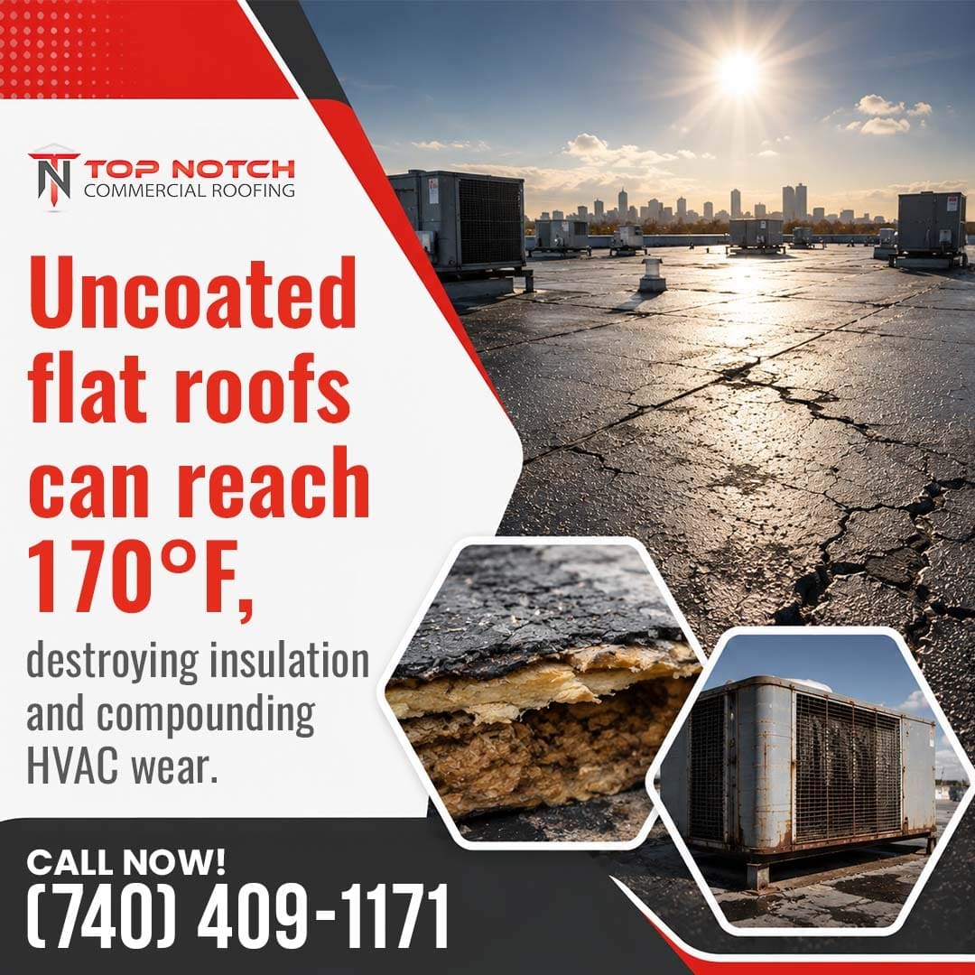 Summer heat damaging a flat roof