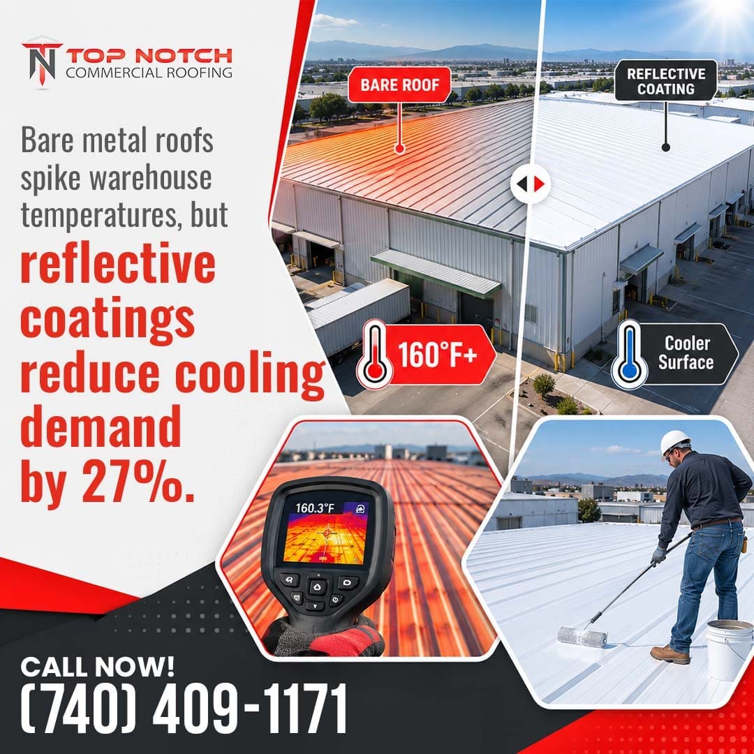 Metal roof coating lowers warehouse energy costs
