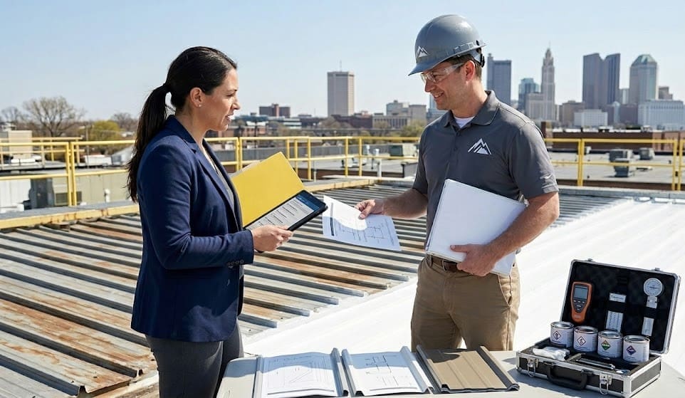 Commercial Roof Coating Contractor in Columbus, OH: Vetting Credentials for a Metal Roof Restoration System